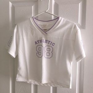 NWT H&M Move Mesh Varsity Top